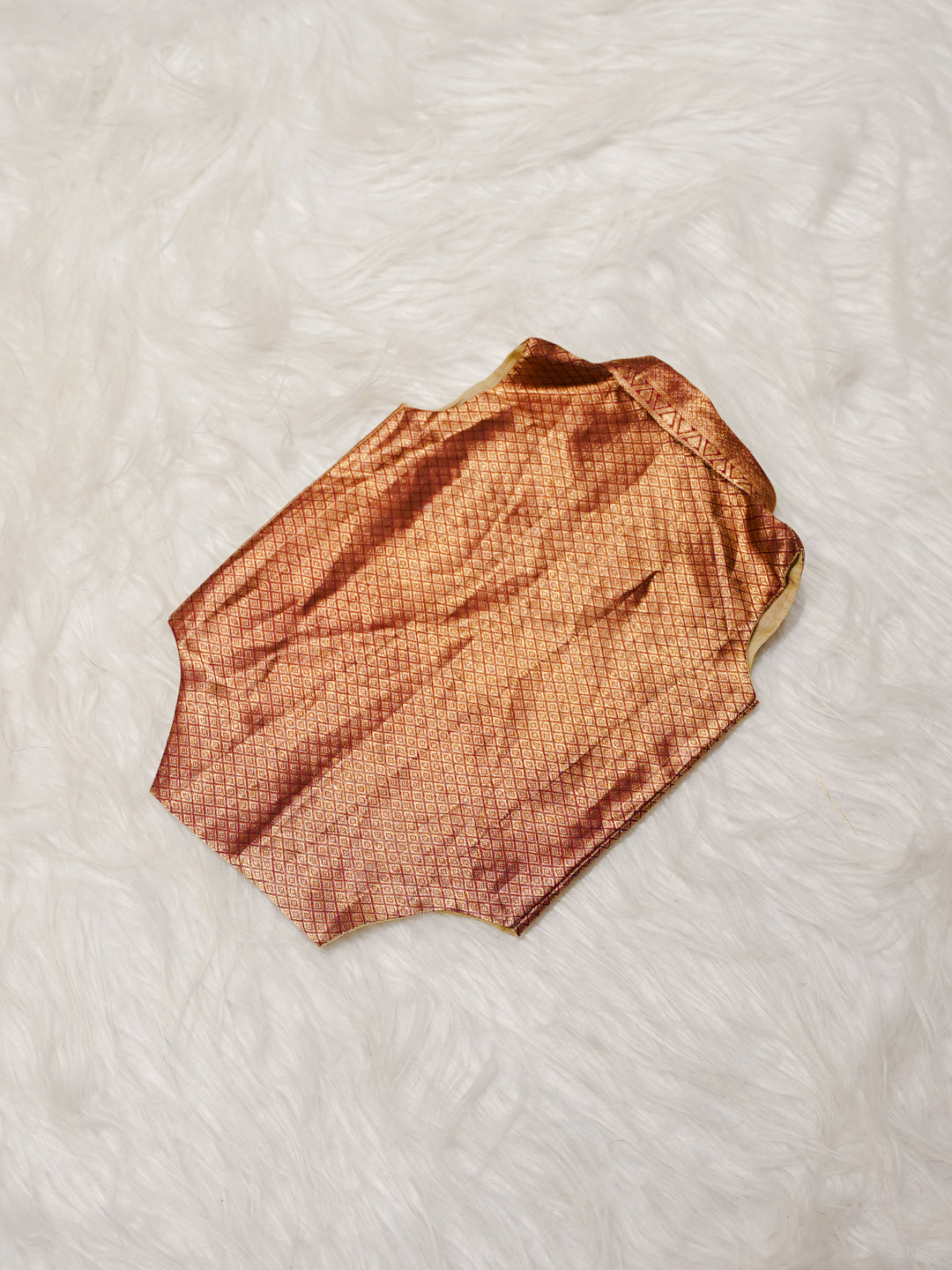 Copper Boy Romper with Zari Border
