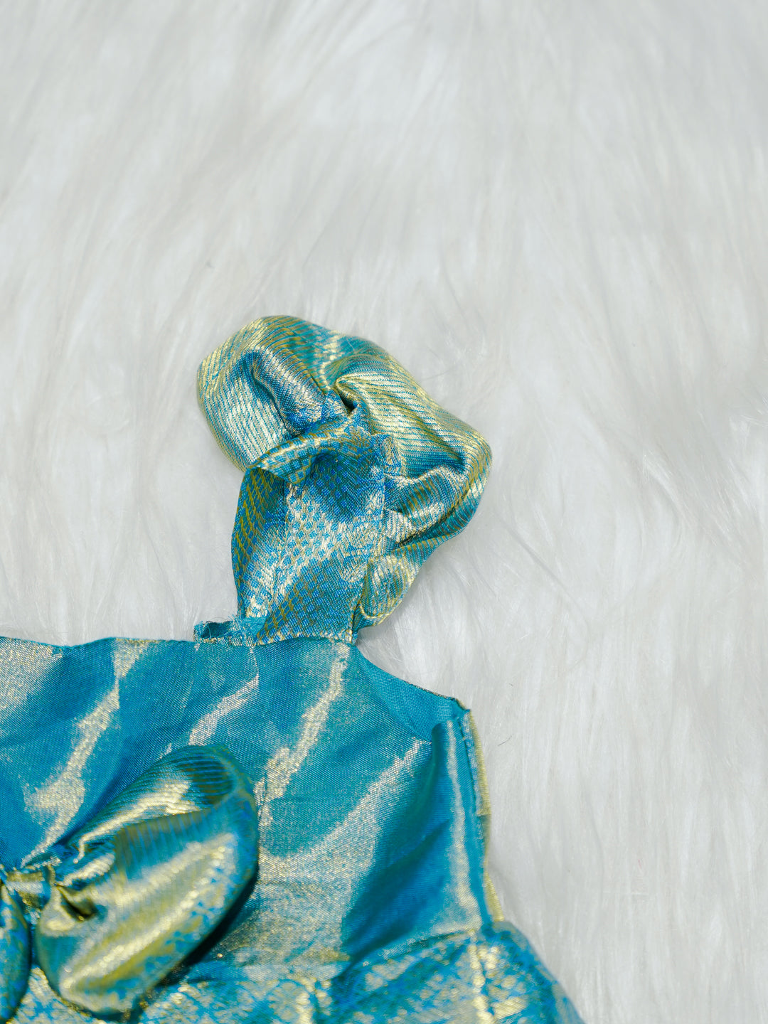 Sky Blue Kanchipuram Silk Baby Gown
