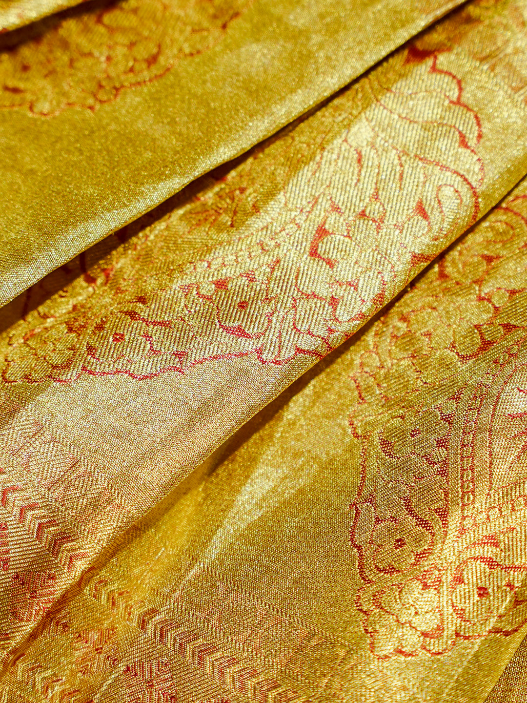 Gold Kanchipuram Silk Baby Gown