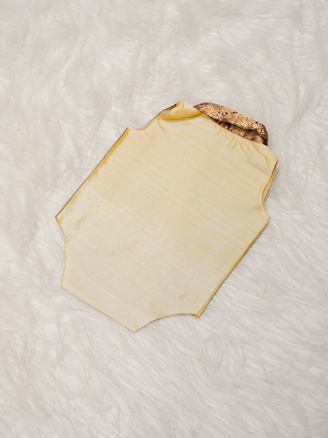 Cream Boy Romper with Zari Panel