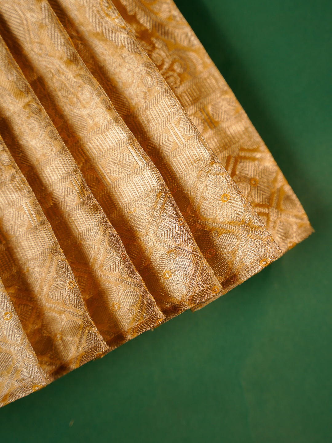 Golden Glow – Silk Gown for Newborn Girls