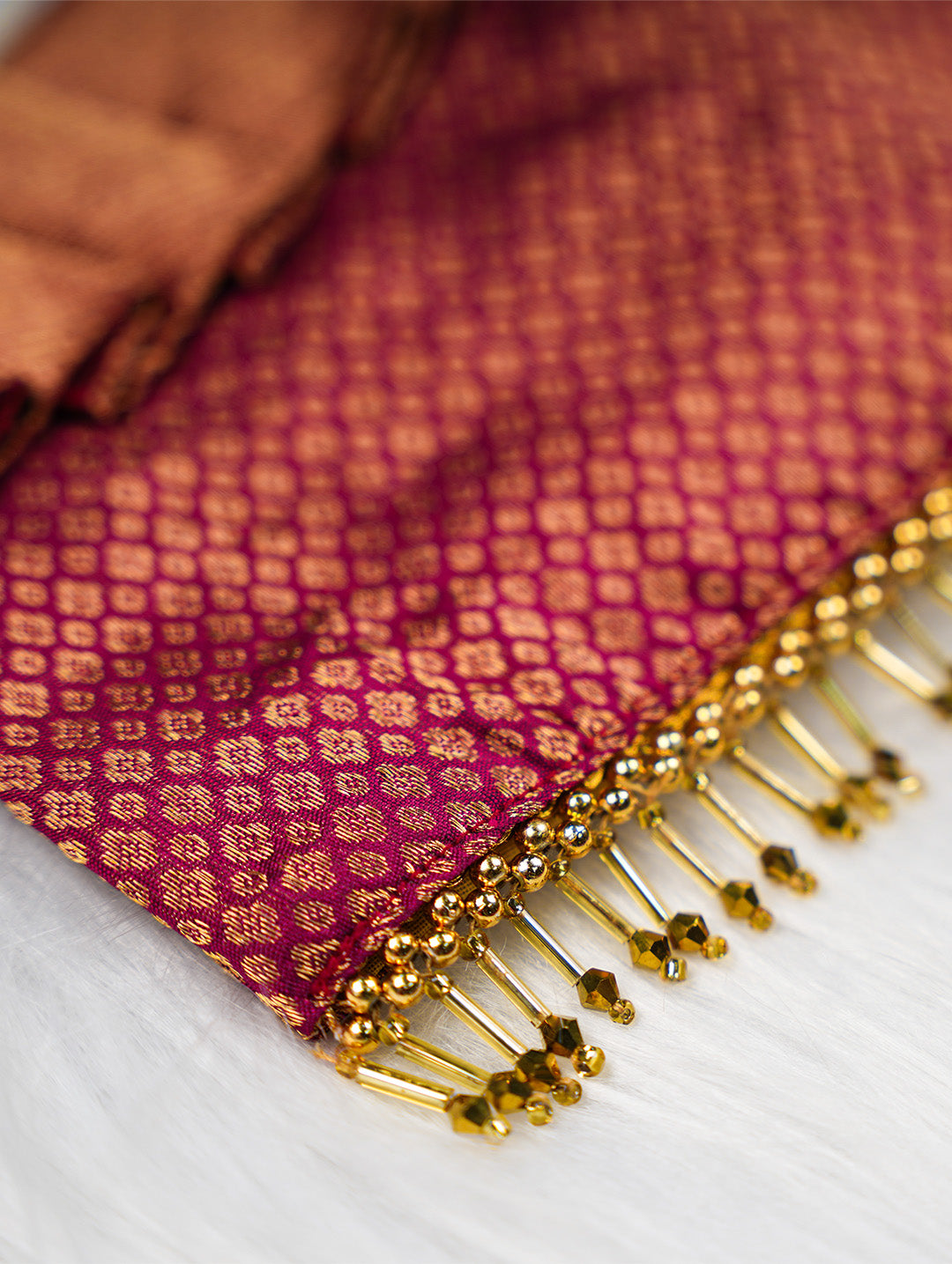 Plum Kanjivaram Lehenga Set