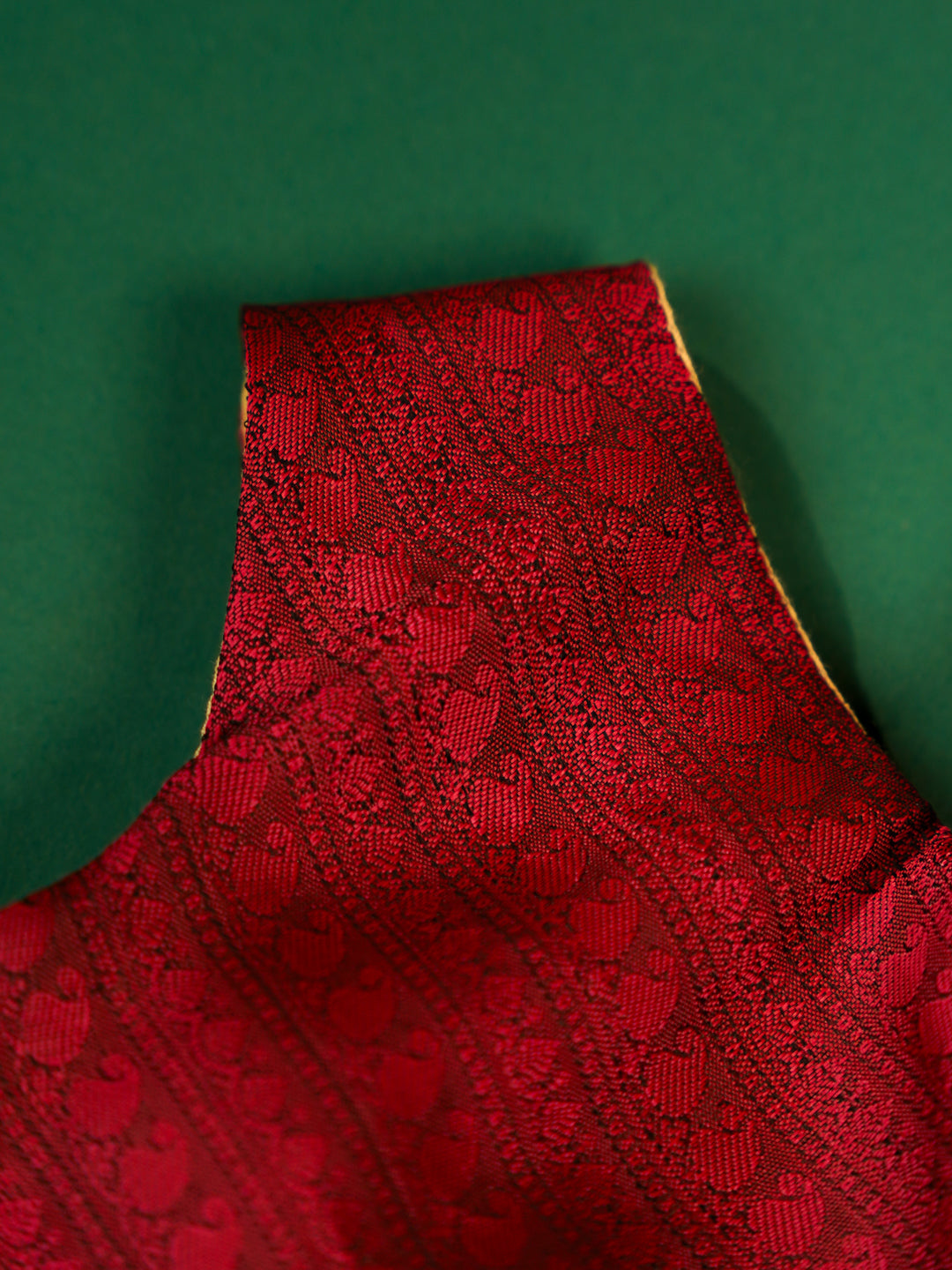 Sunset Maroon – Silk Gown for Newborn Girls