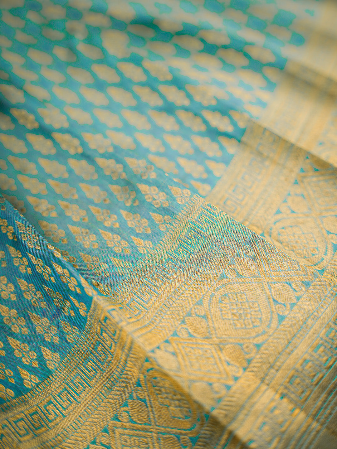 Powder Blue  Kanjivaram Lehenga Set