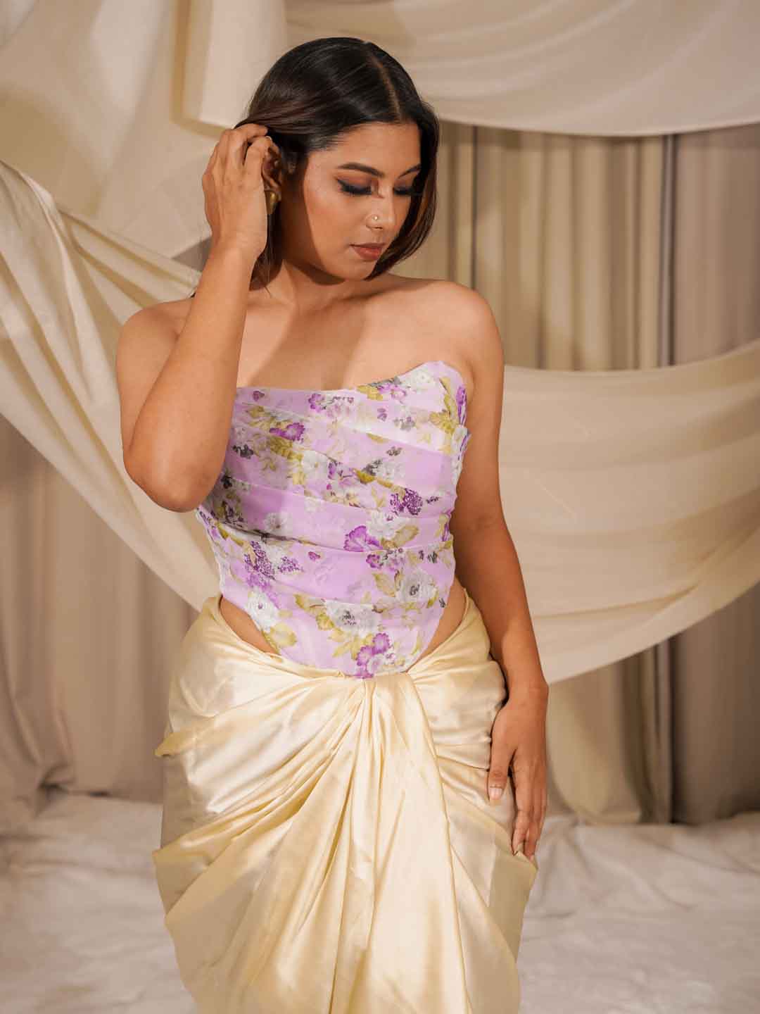 Floral Lavender Corset