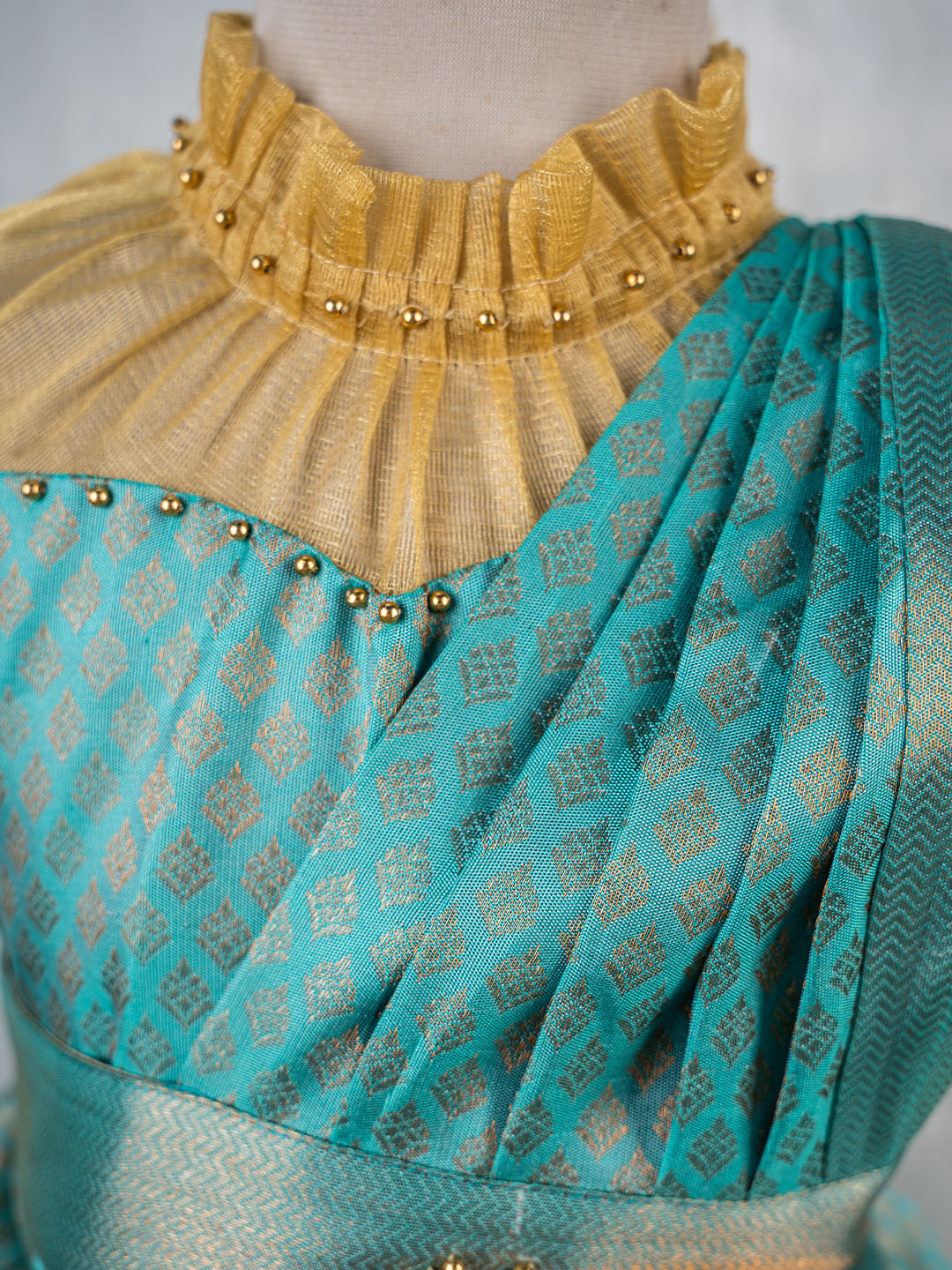 Powder Blue Kanjivaram Silk Gown