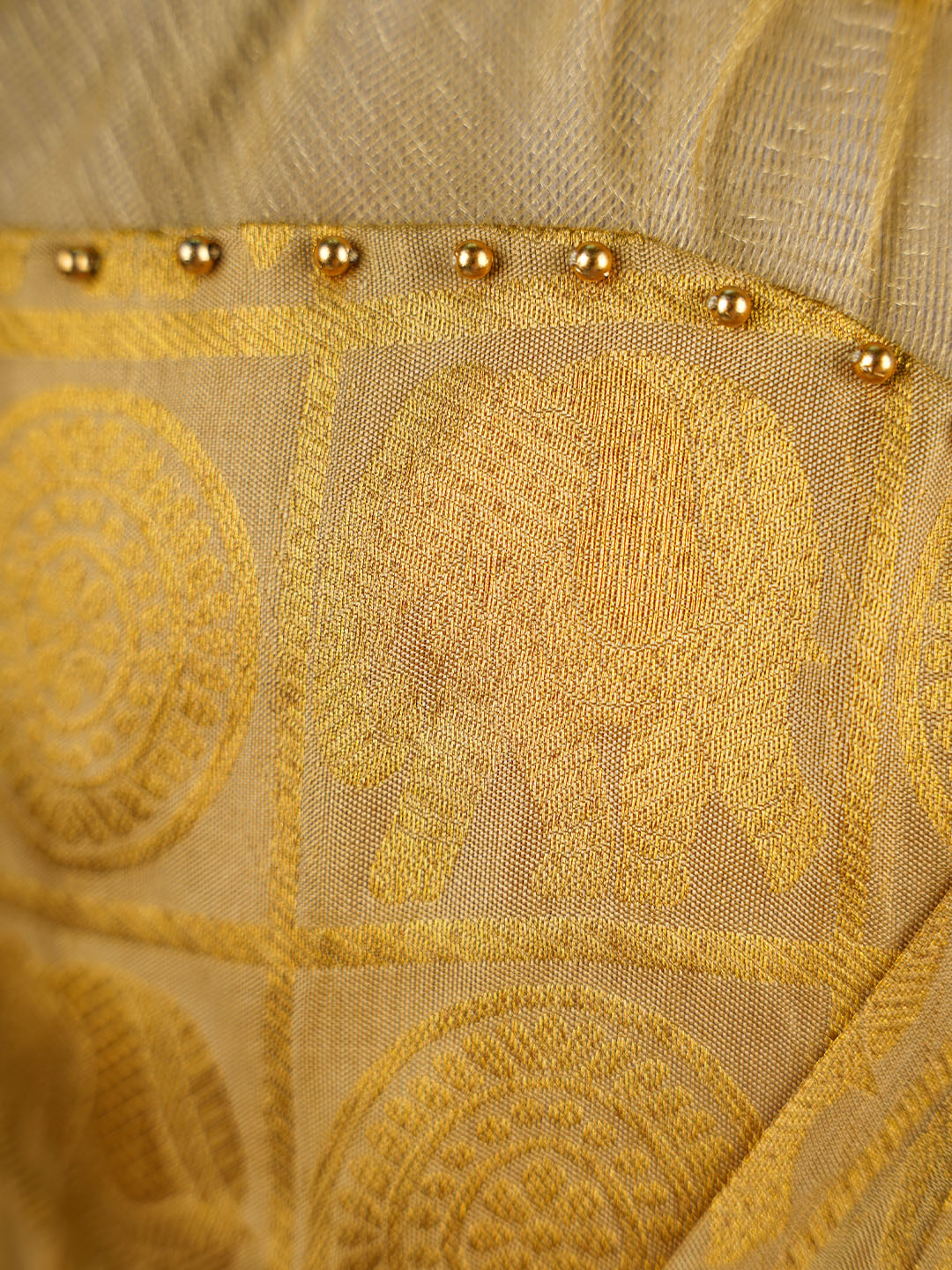 Gold Kanjivaram Silk Gown