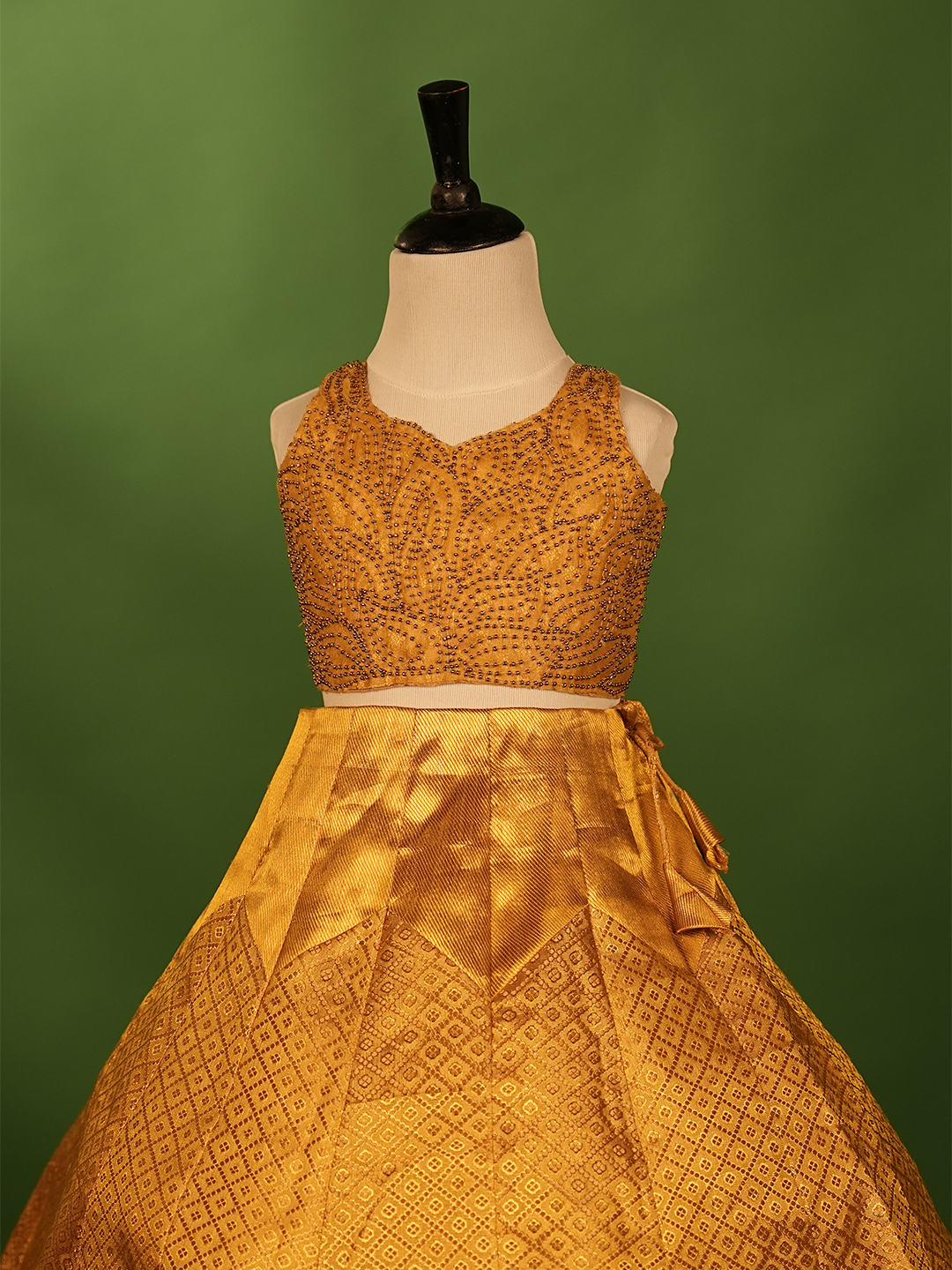 Golden Glory Lehenga for Kids