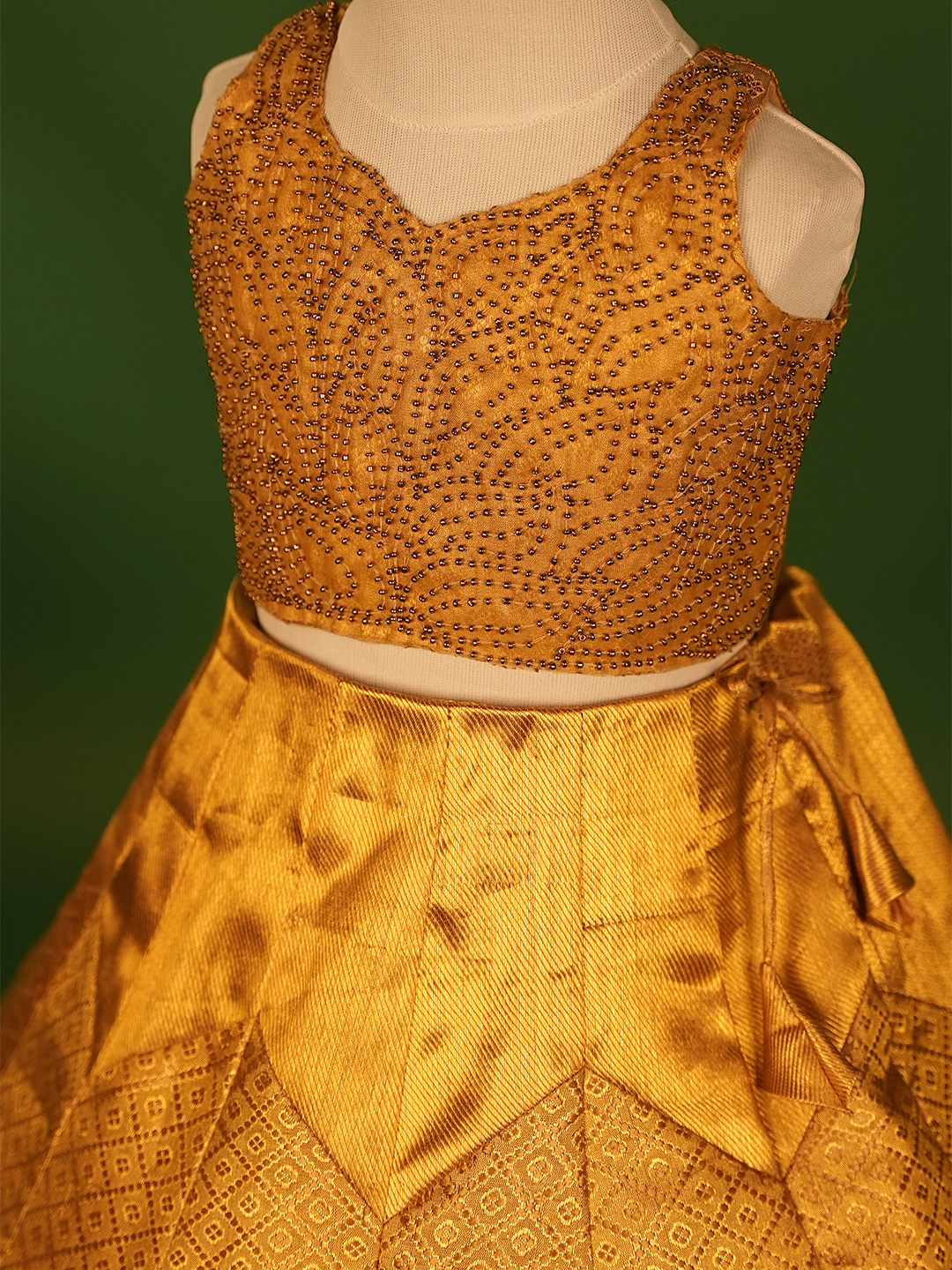 Golden Glory Lehenga for Kids