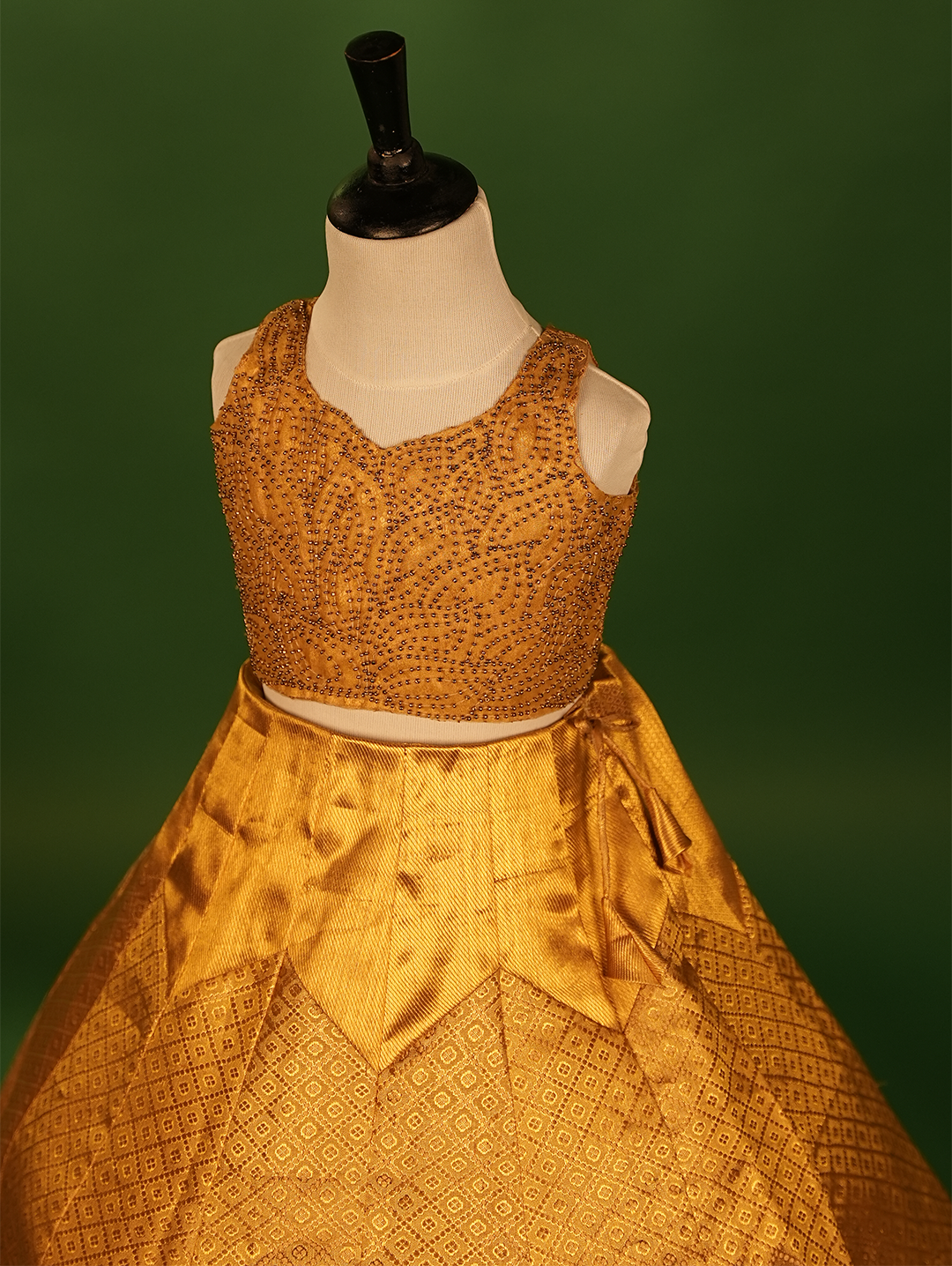 Golden Glory Lehenga for Kids