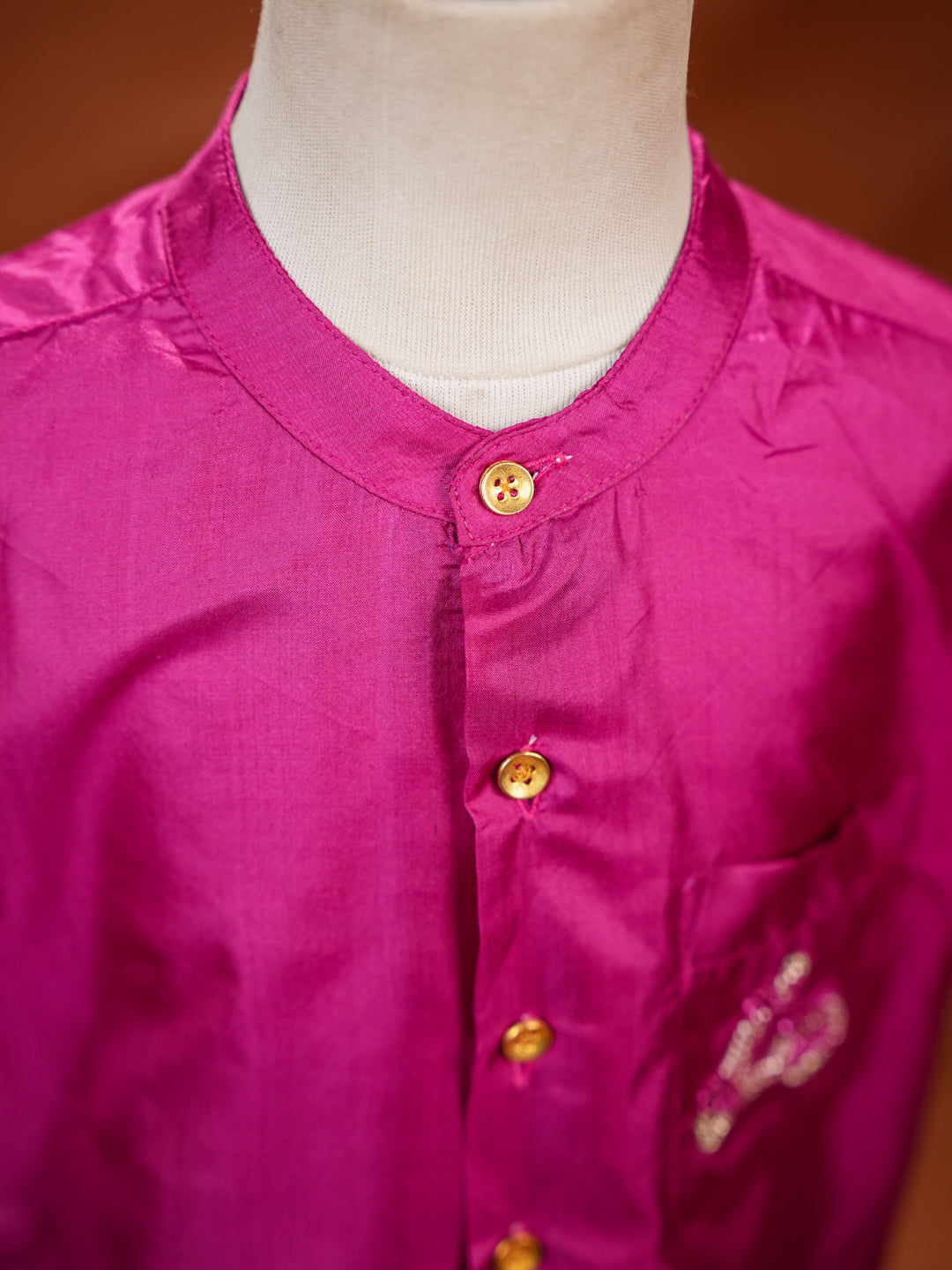 Pink Maharaja – Silk Shirt & Dhoti Set