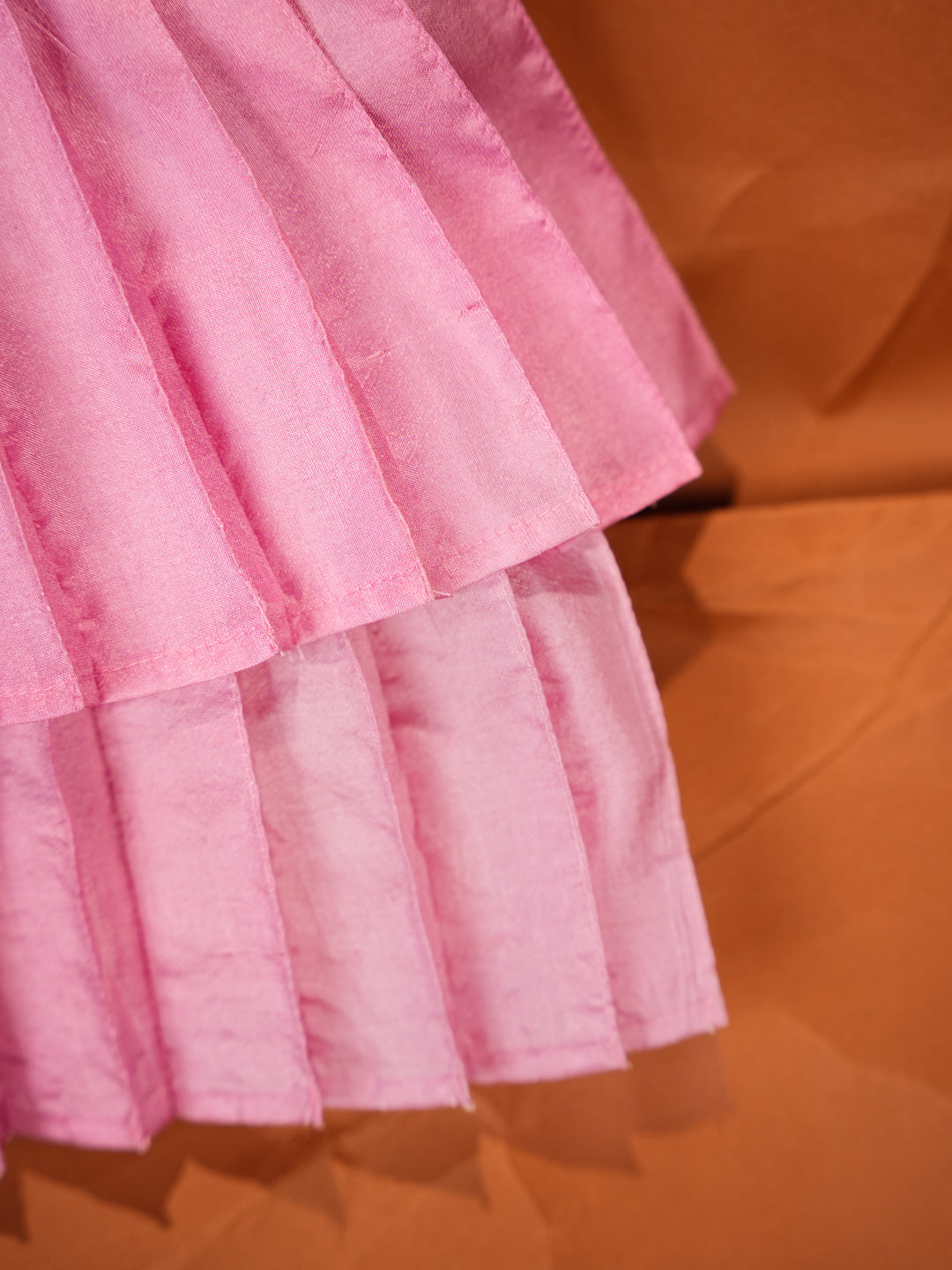 Pink Peony – Layered Silk Frock (Newborn Edition)