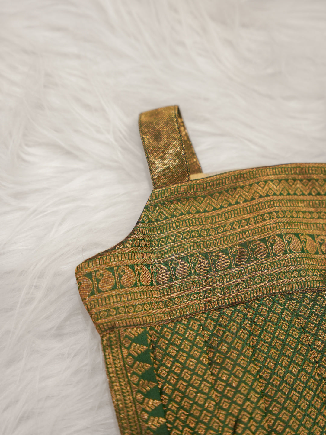Kanchipuram Silk Green Brocade Romper