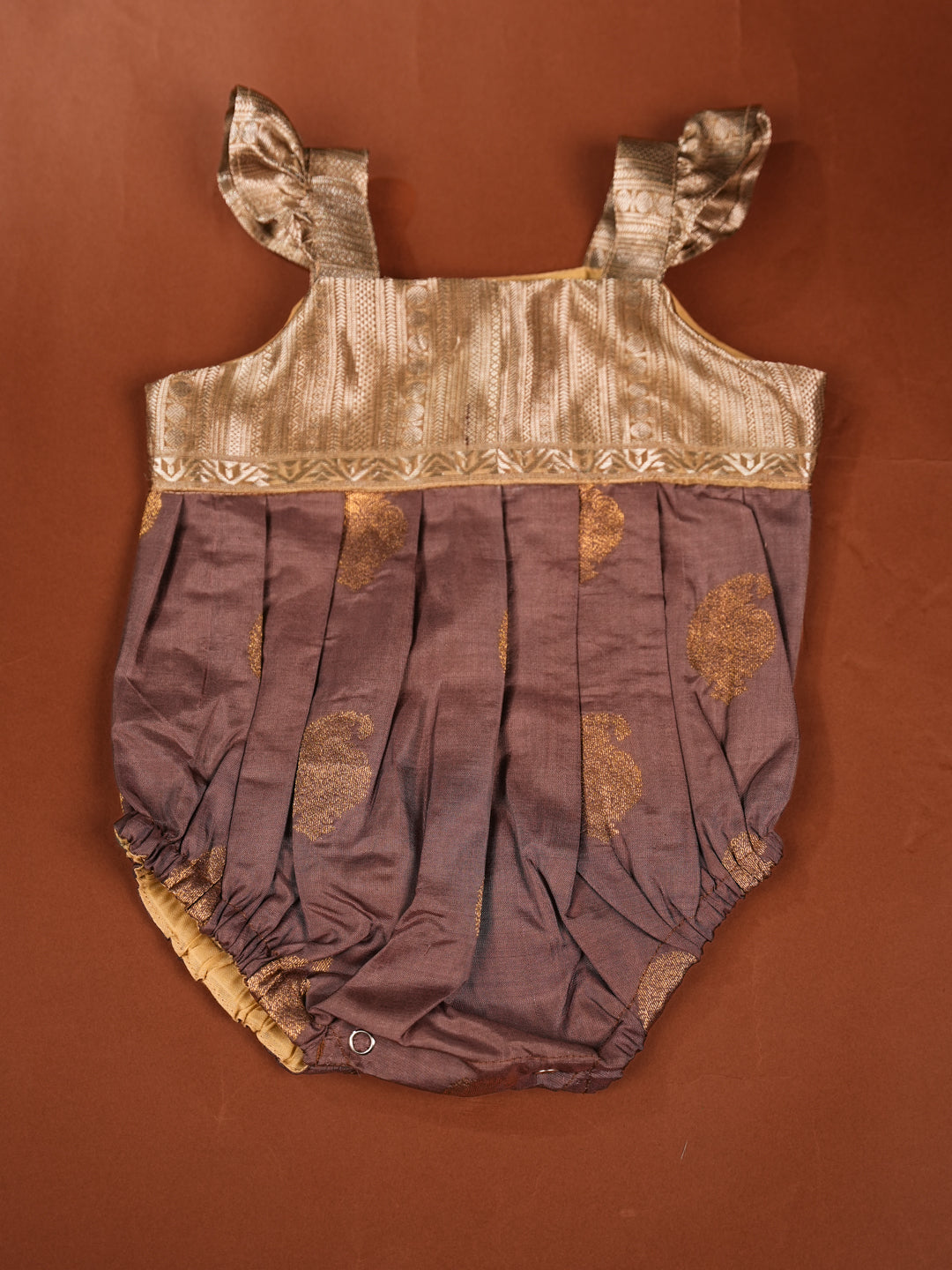 Tribal Treasure – Silk Romper for Baby Girls