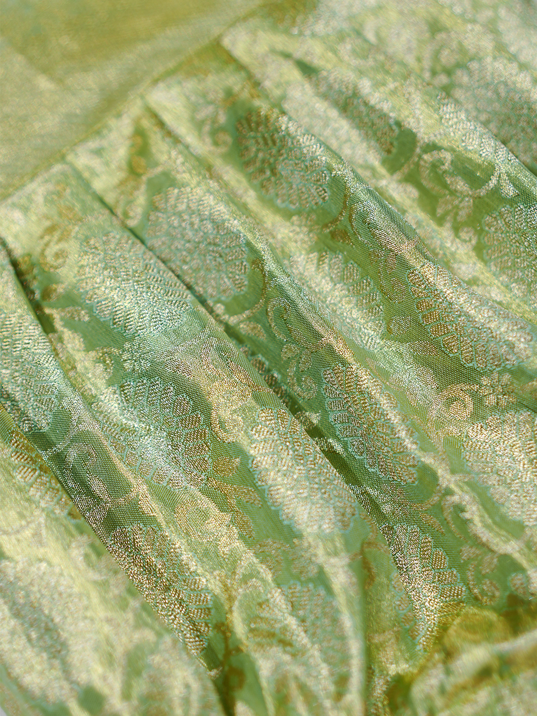 Mint Green Kanchipuram Silk Brocade Romper Set