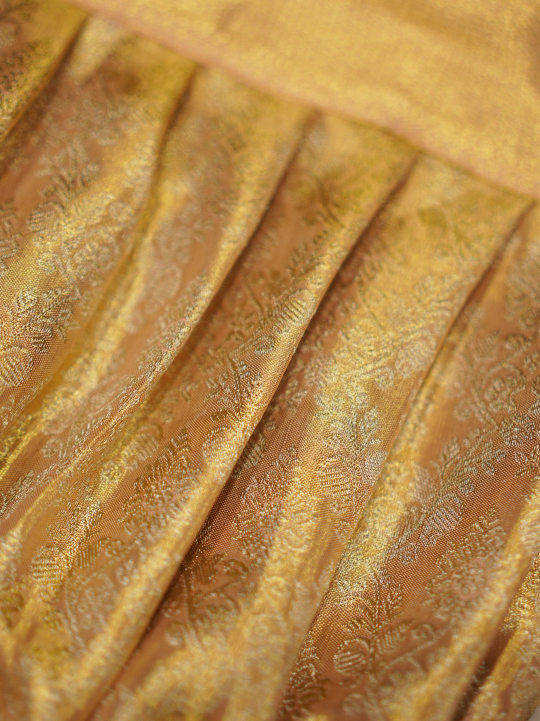 Gold Zari Bloom Newborn Romper Set