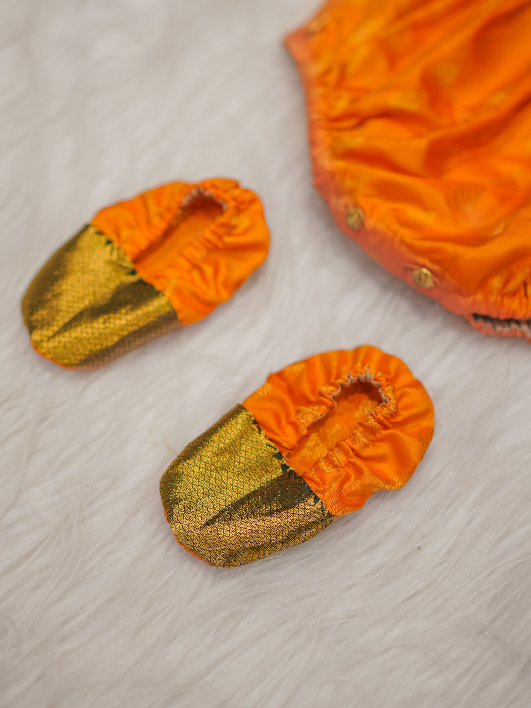 Emerald & Amber Silk Newborn Romper Set