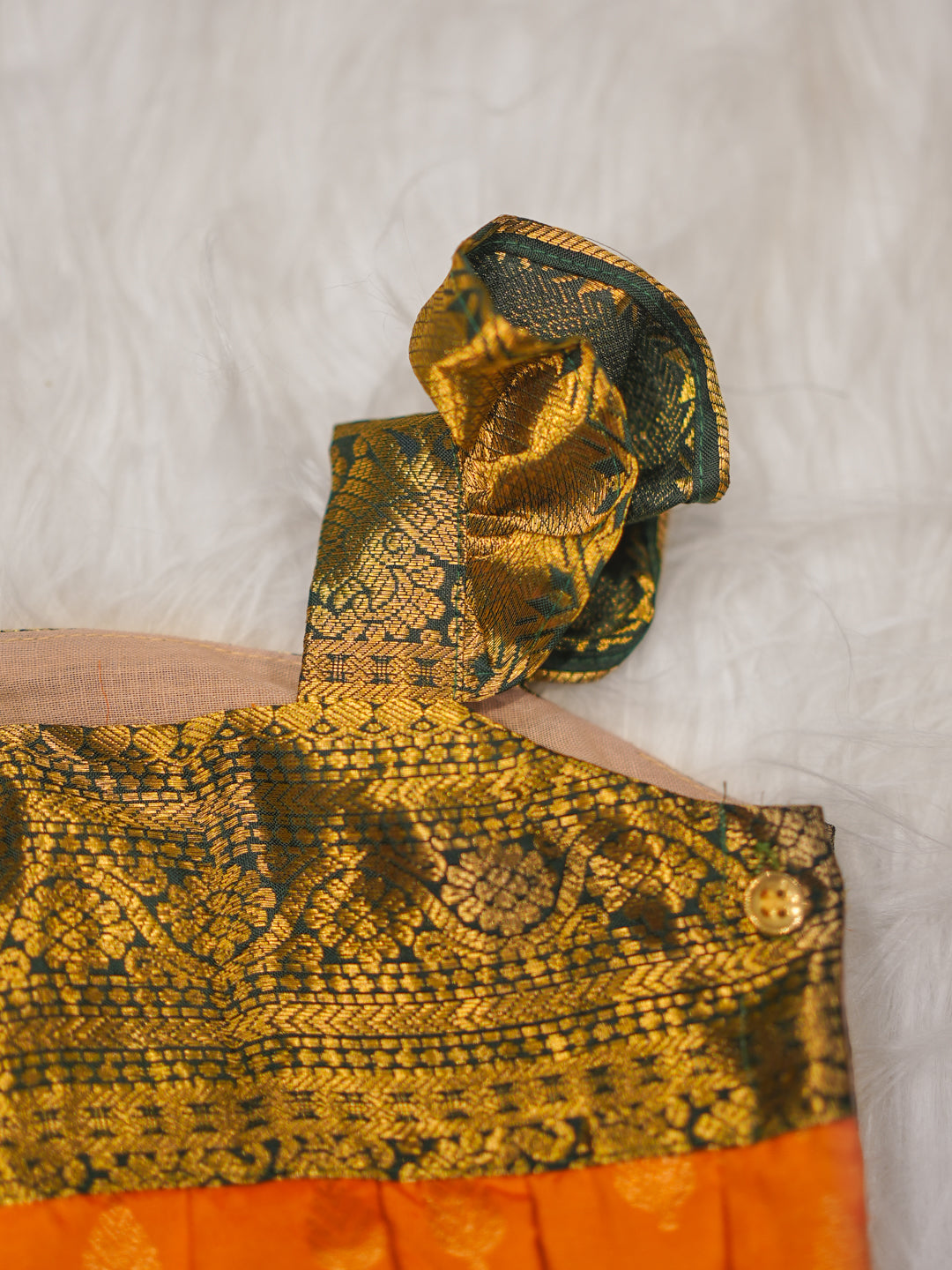 Emerald & Amber Silk Newborn Romper Set