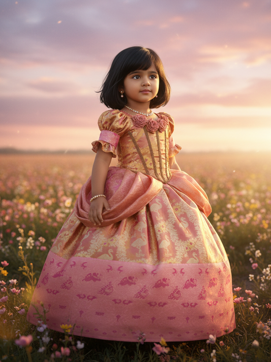 Cinderella in Kanchipuram Gown