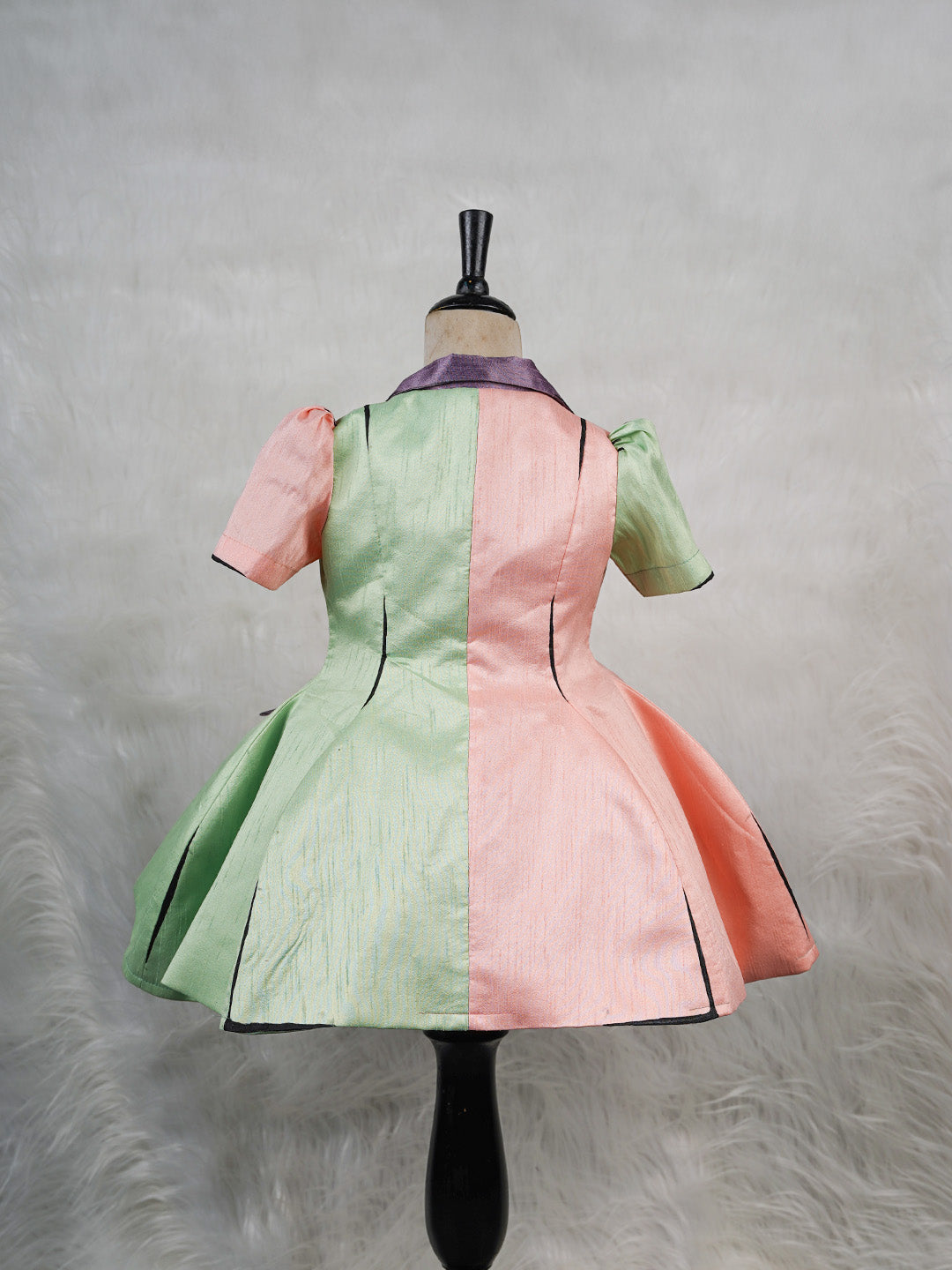 Multicolor-Canvas Coat Gown