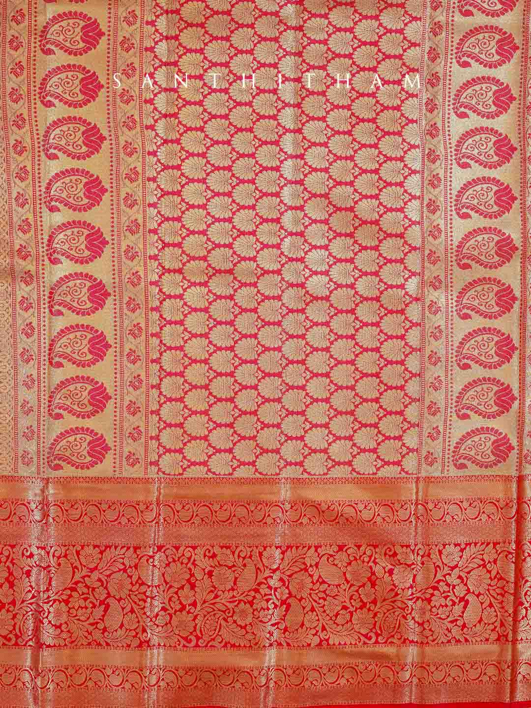 Light Red Tissue Saree