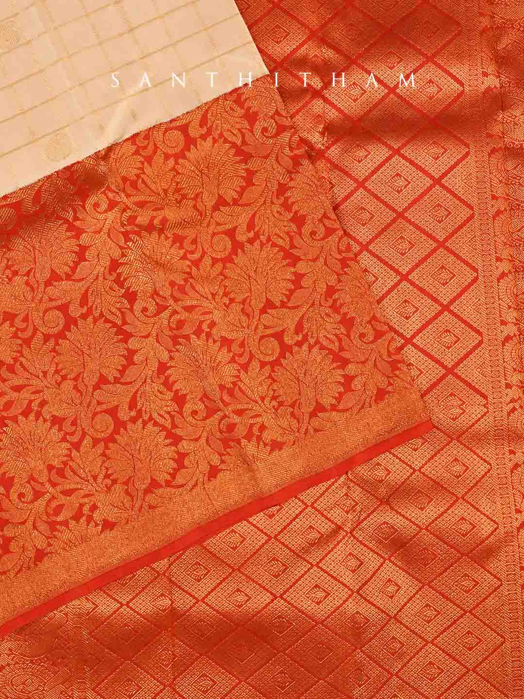 Crimson Red Silk Saree