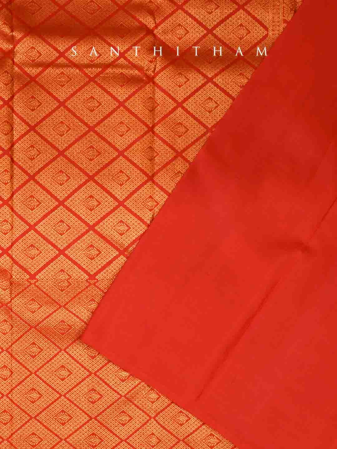 Crimson Red Silk Saree