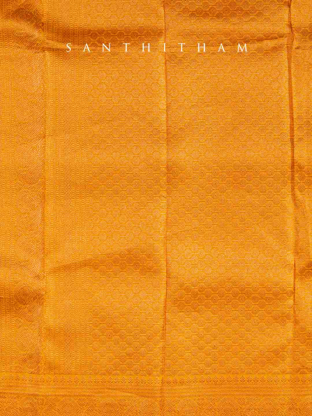 Mango Yellow Silk Saree