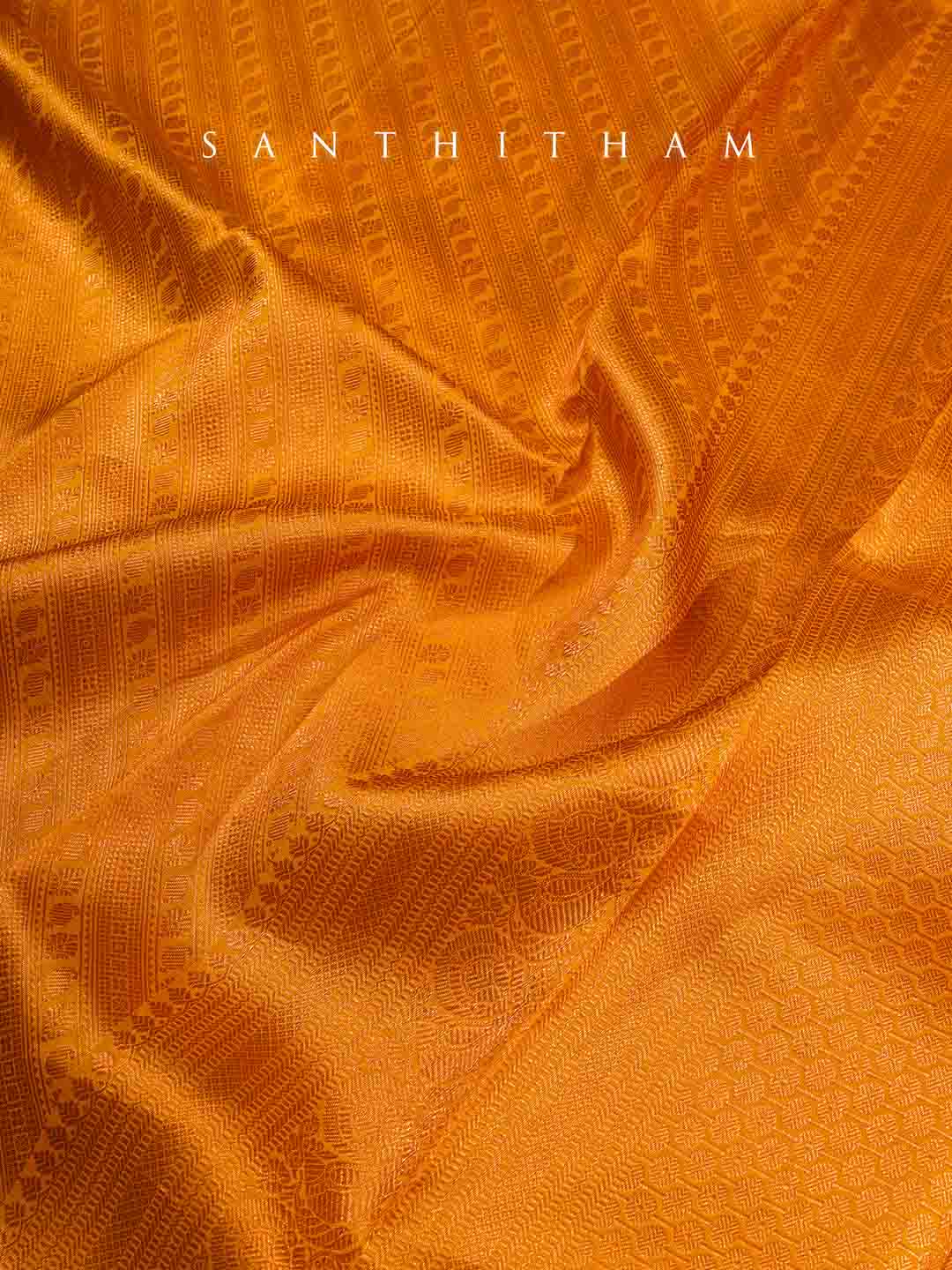 Mango Yellow Silk Saree