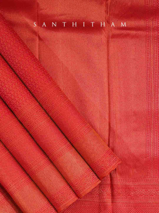 Candy Red Silk Saree