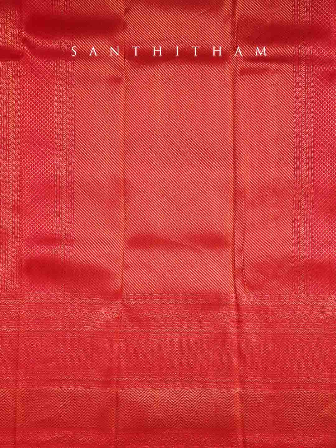 Candy Red Silk Saree