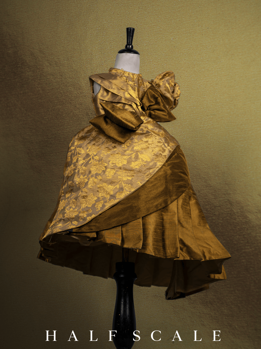 Grandeur Gold Augustan Kanchipuram Silk Gown Clothing Half Scale