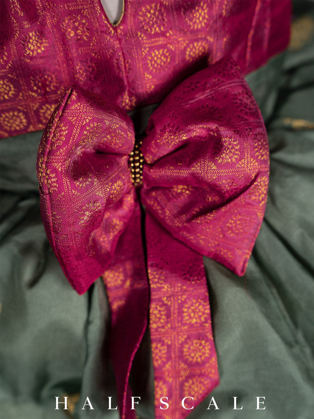 Fandango Pink Two Tiered Kanjivaram Silk Gown